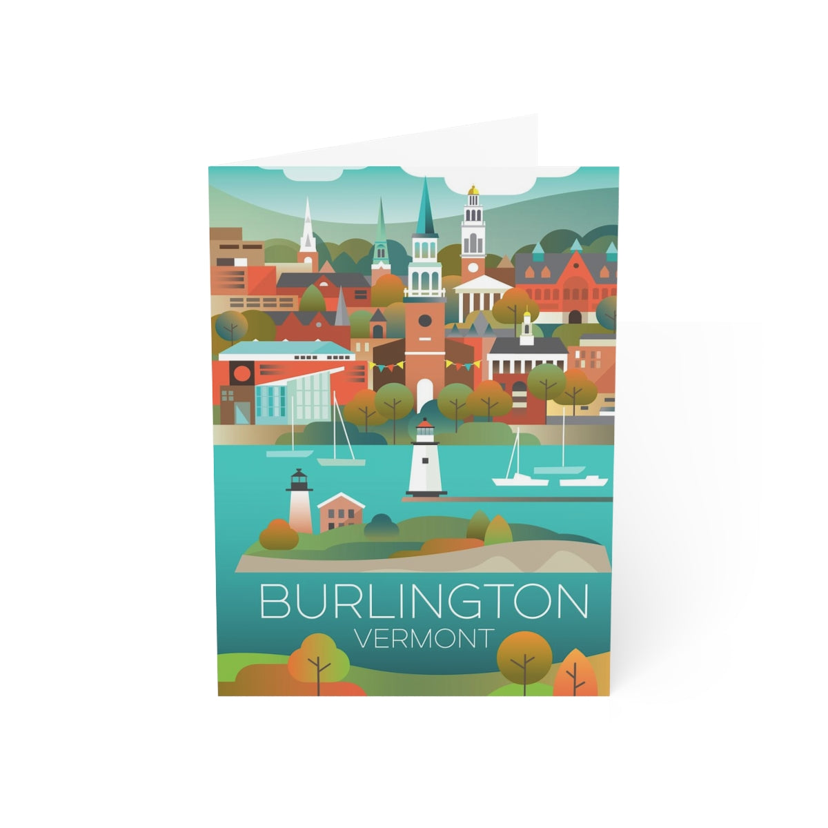 Burlington Folded Matte Notecards + Envelopes (10pcs)