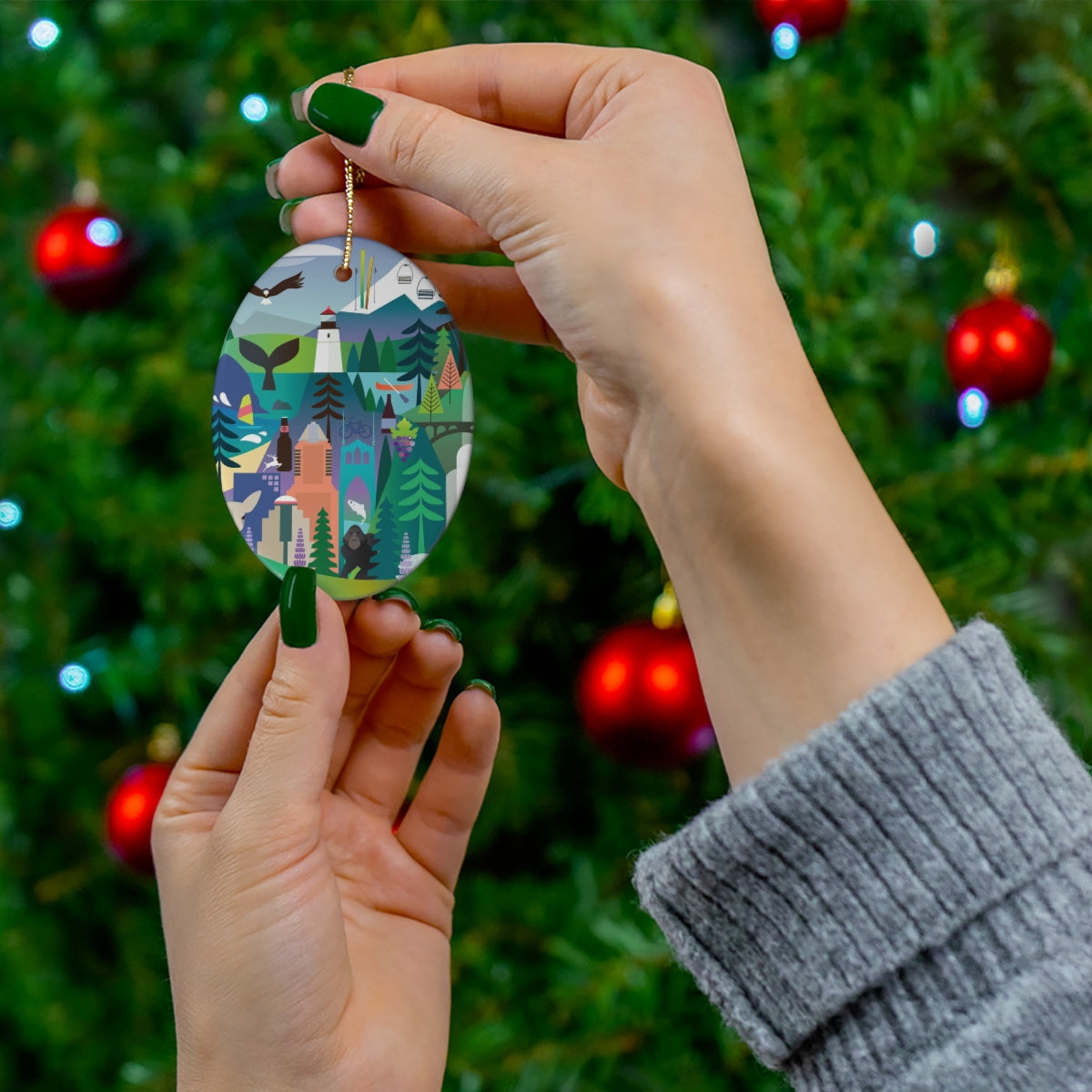 Oregon Ceramic Ornament