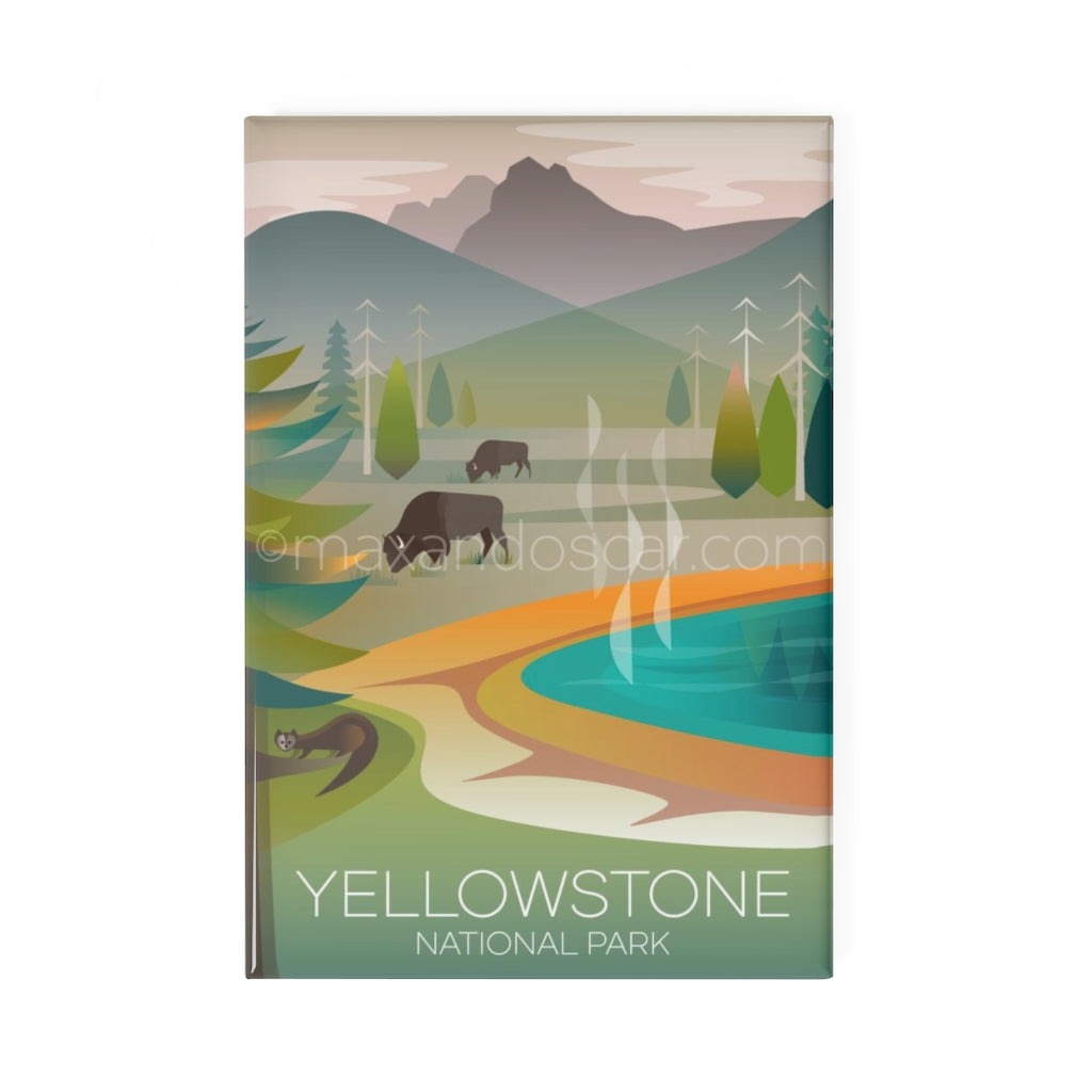 YELLOWSTONE NATIONAL PARK, GRAND PRISMATIC REFRIGERATOR MAGNET