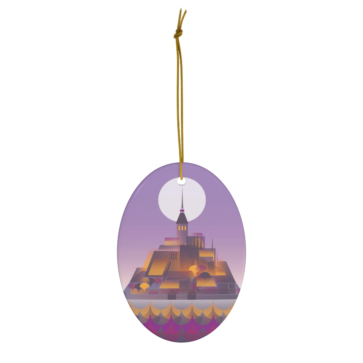Mont Saint-Michel Ceramic Ornament