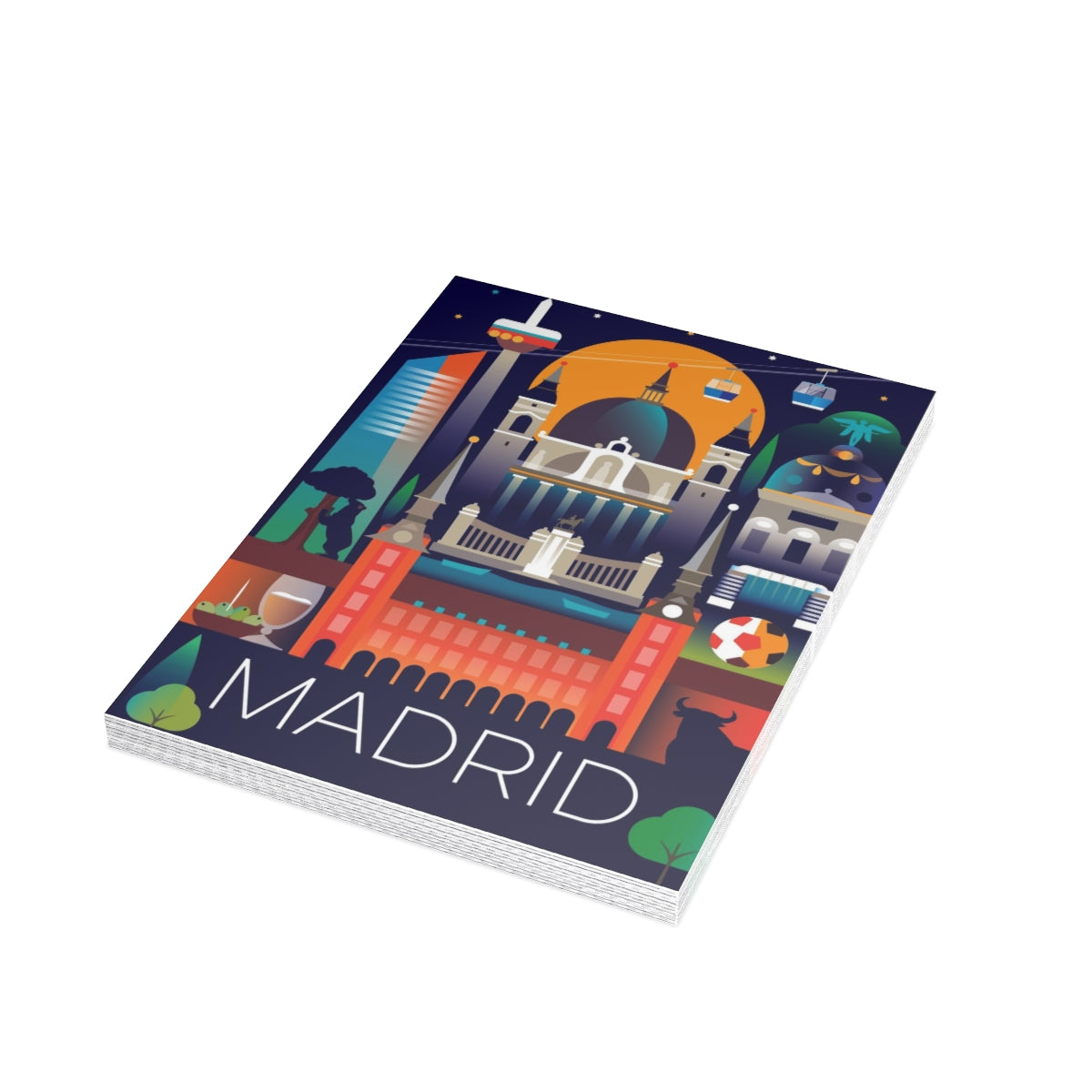 Madrid Folded Matte Notecards + Envelopes (10pcs)