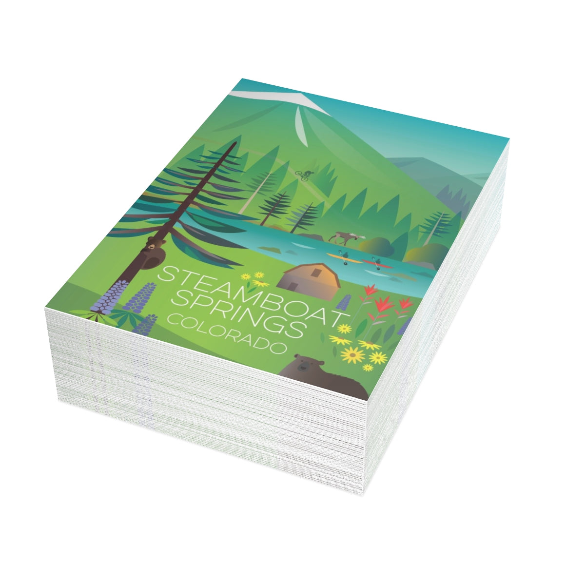Steamboat Springs Folded Matte Notecards + Envelopes (10pcs)