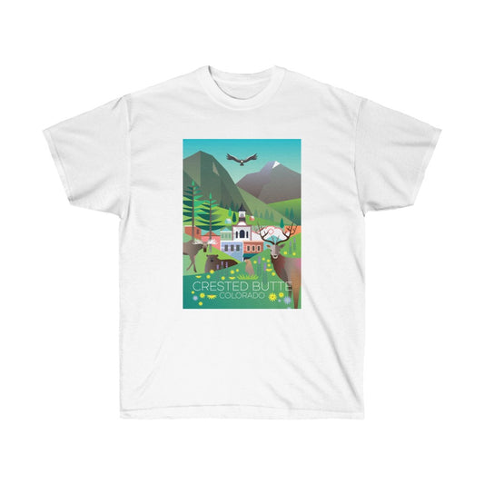 CRESTED BUTTE UNISEX ULTRA COTTON TEE