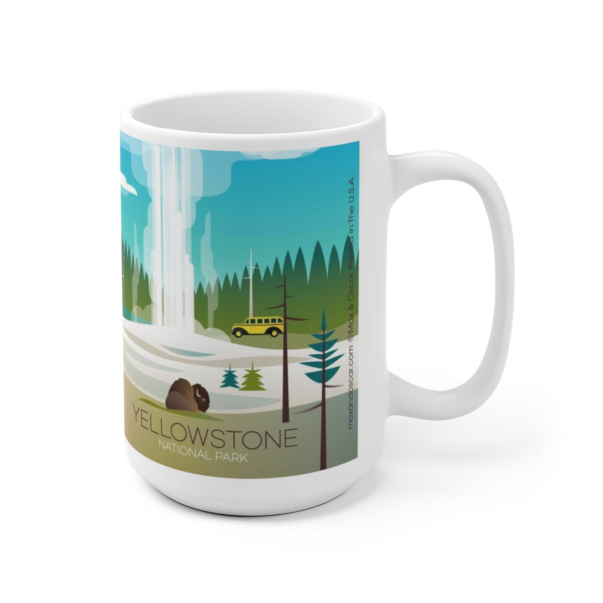 PARC NATIONAL DE YELLOWSTONE OLD FAITHFUL TASSE EN CÉRAMIQUE DE 11 OZ OU 15 OZ