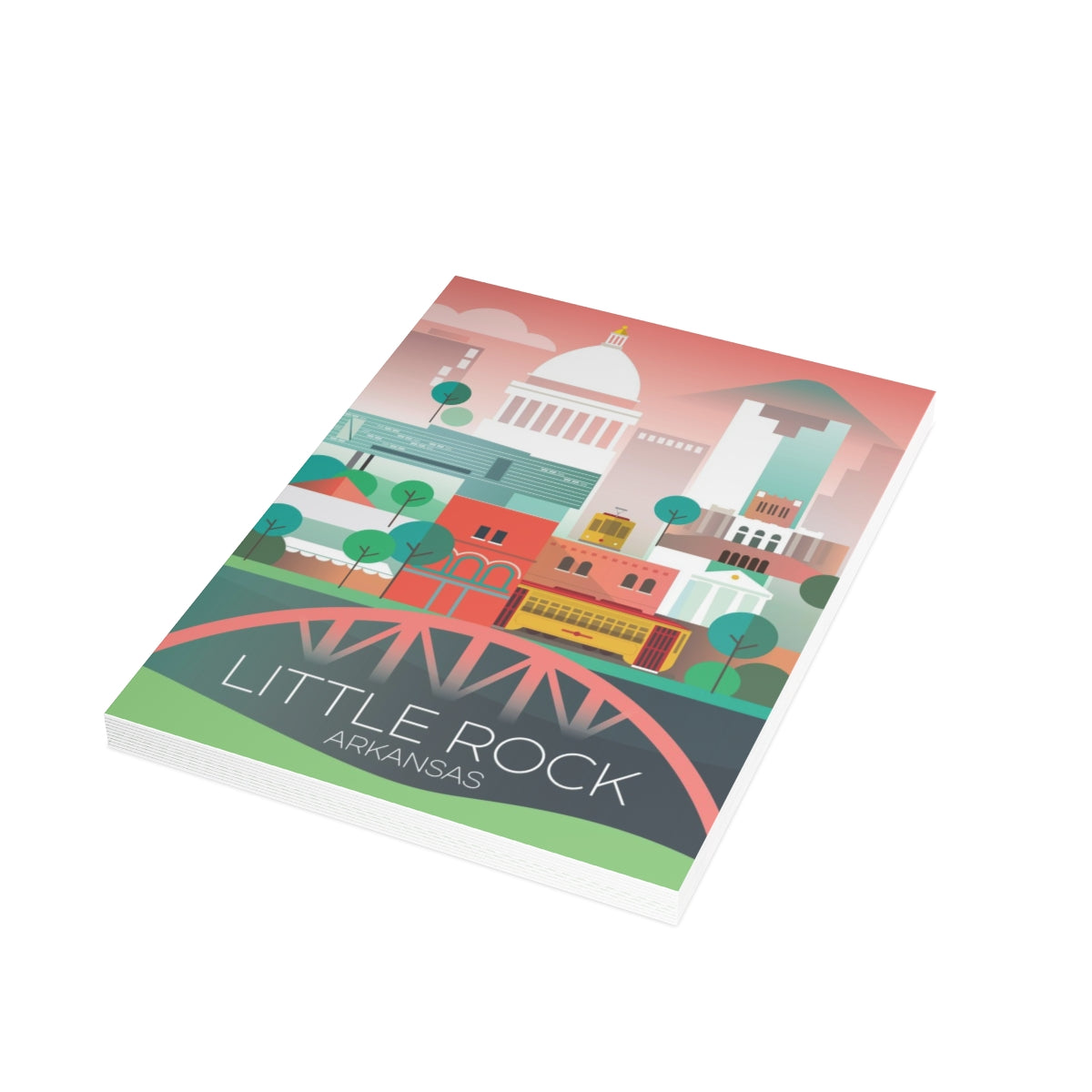 Little Rock Folded Matte Notecards + Envelopes (10pcs)