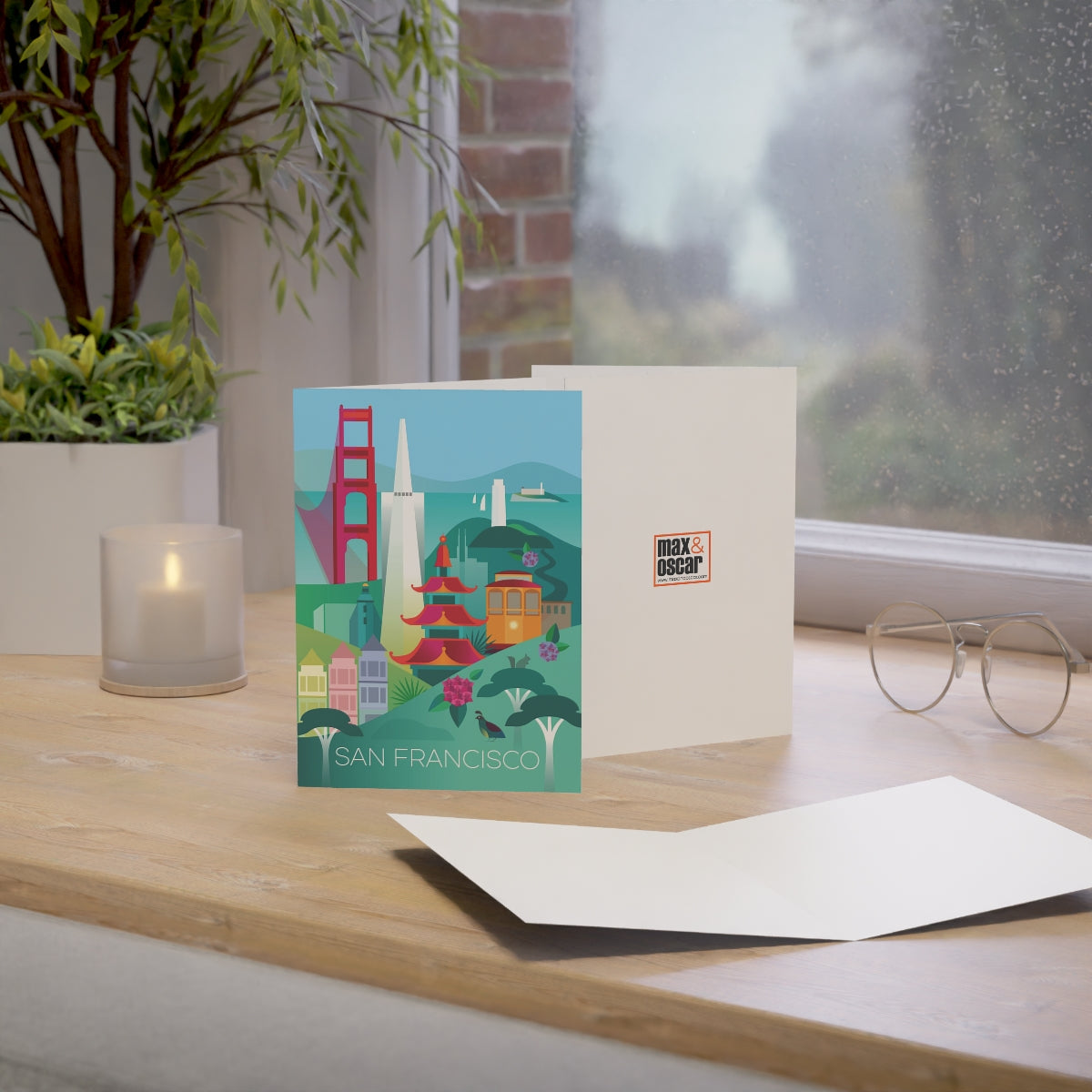 San Francisco Folded Matte Notecards + Envelopes (10pcs)