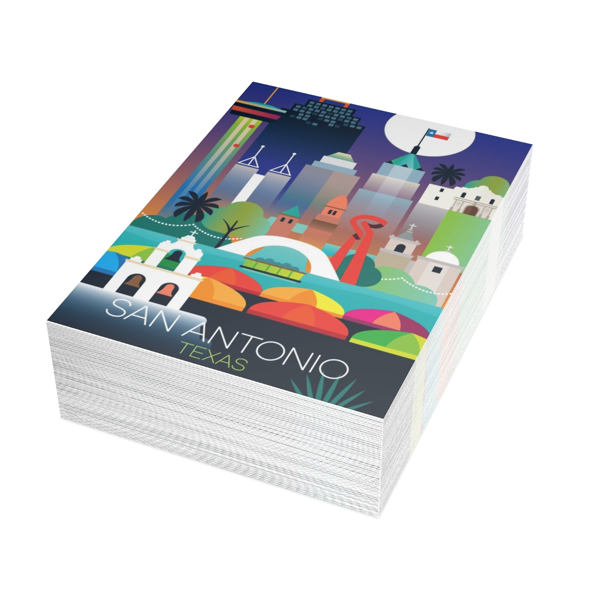 San Antonio Folded Matte Notecards + Envelopes (10pcs)