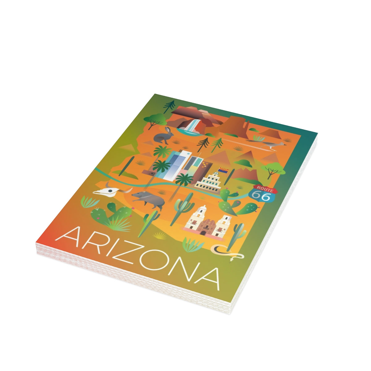 Arizona Folded Matte Notecards + Envelopes (10pcs)