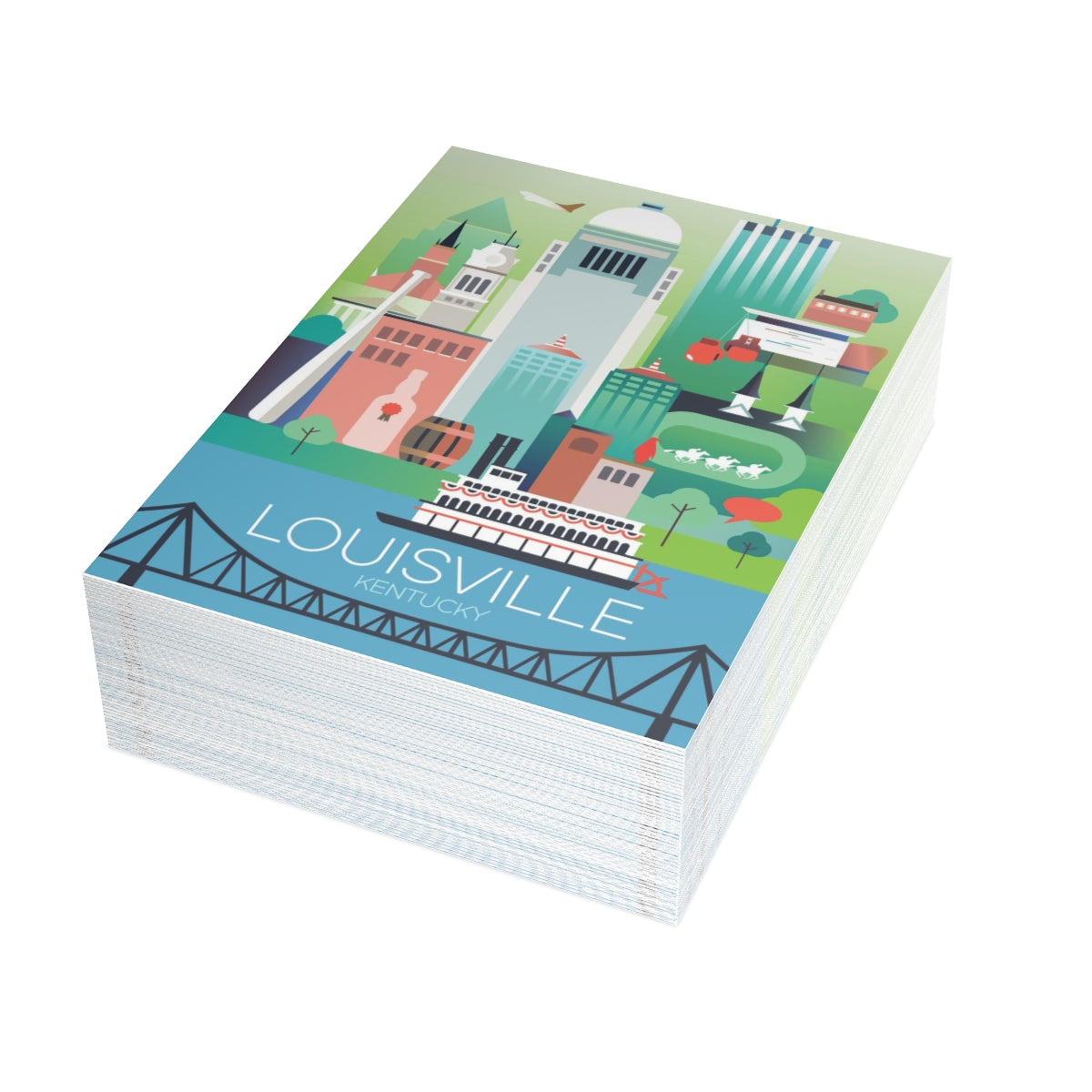 Louisville Folded Matte Notecards + Envelopes (10pcs)