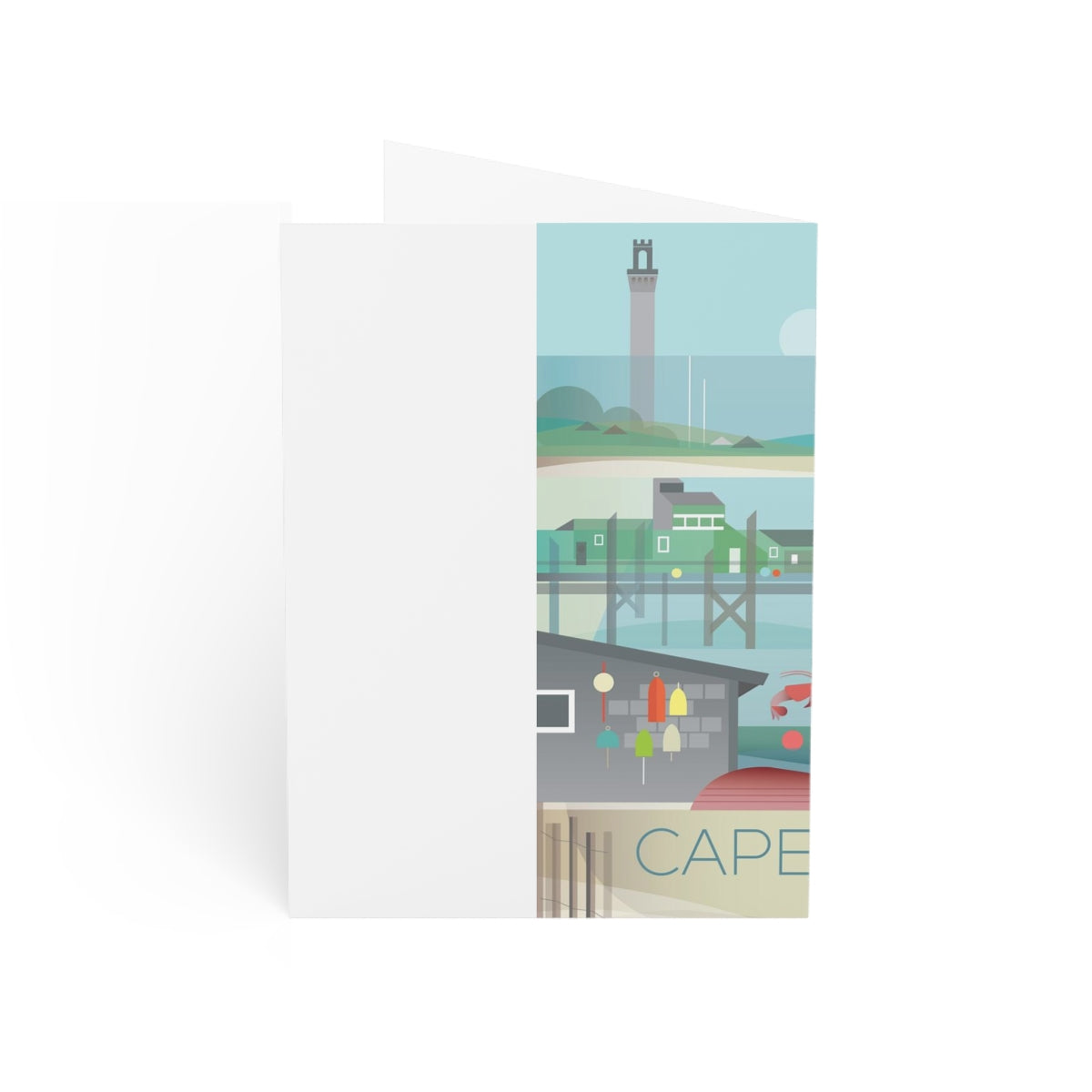 Cape Cod gefaltete matte Notizkarten + Umschläge (10 Stück) 