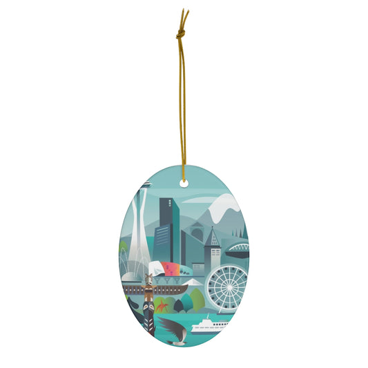 Seattle Ceramic Ornament