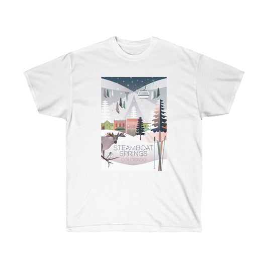 STEAMBOAT SPRINGS UNISEX ULTRA COTTON TEE
