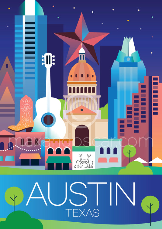 CARTE POSTALE AUSTIN