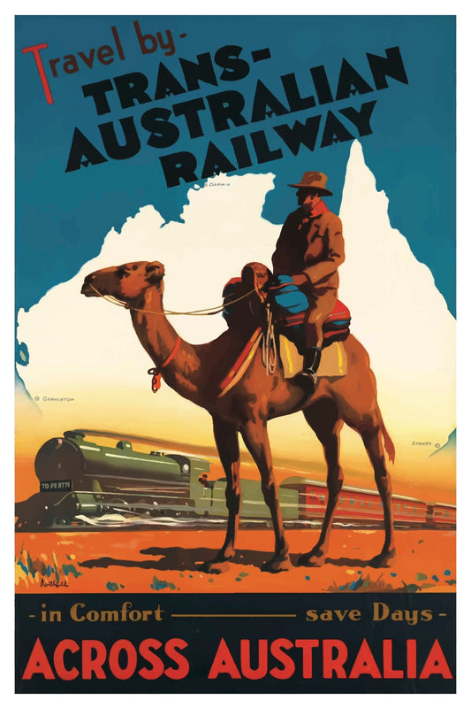 CARTE POSTALE DU CHEMIN DE FER TRANSAUSTRALIEN