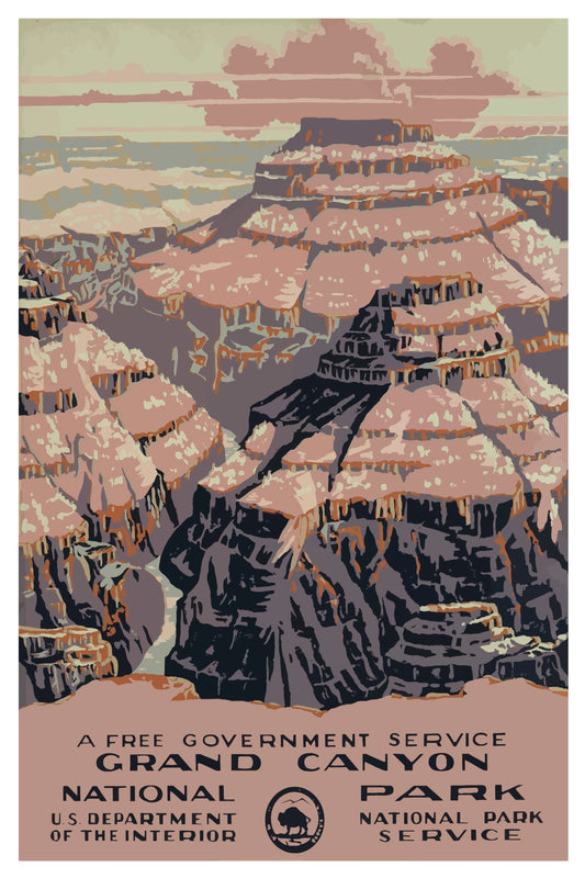 GRAND CANYON NATIONAL PARK WPA POSTCARD