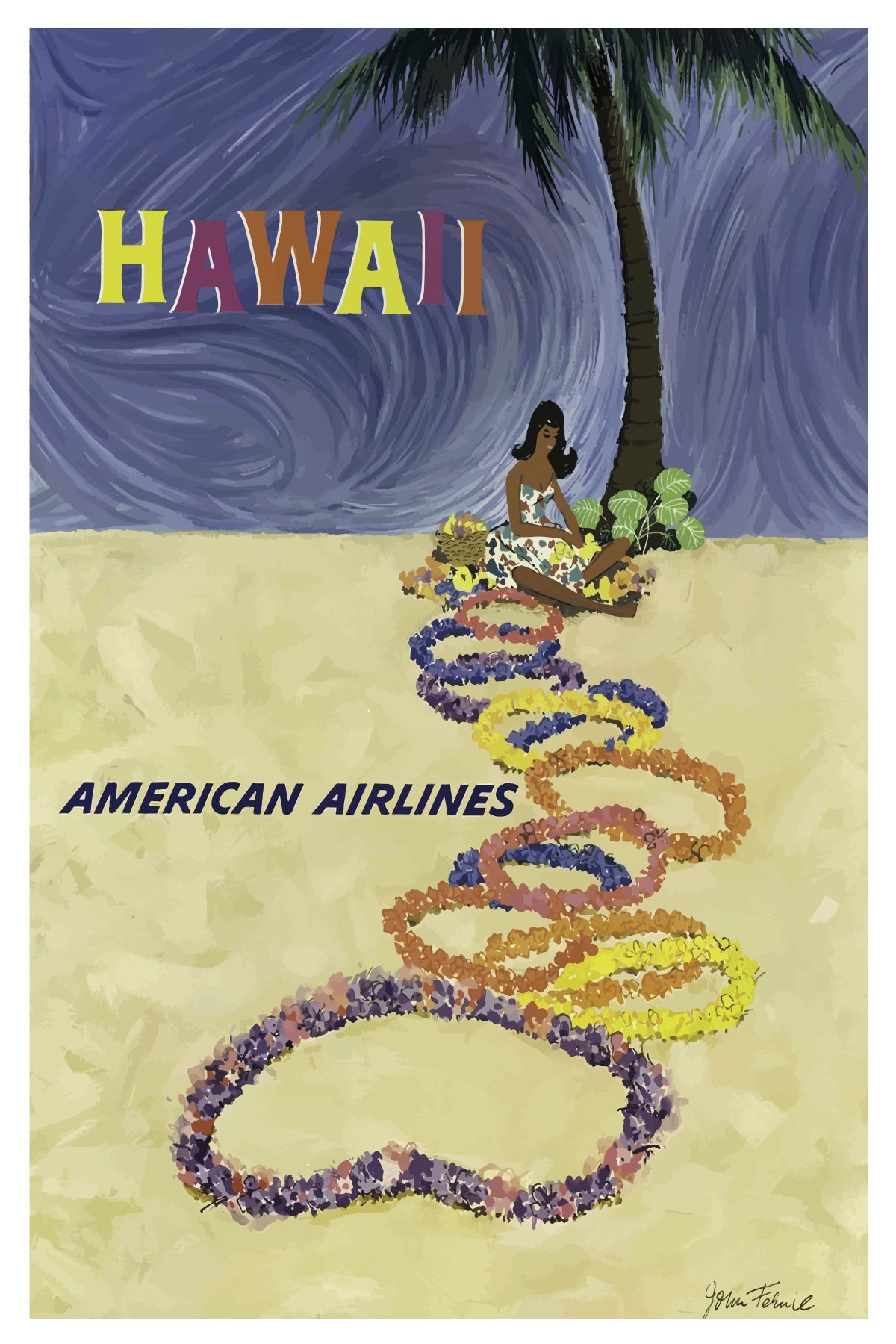 HAWAII AMERICAN AIRLINES POSTAL CARD