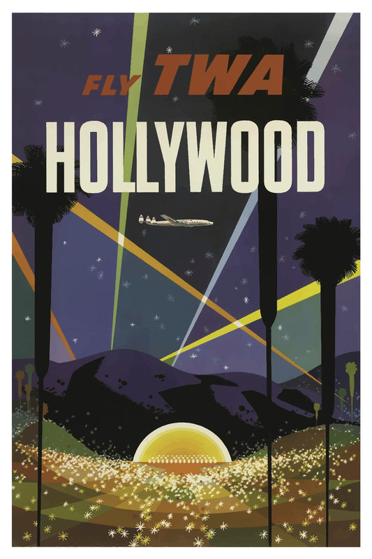 HOLLYWOOD TWA POSTKARTE