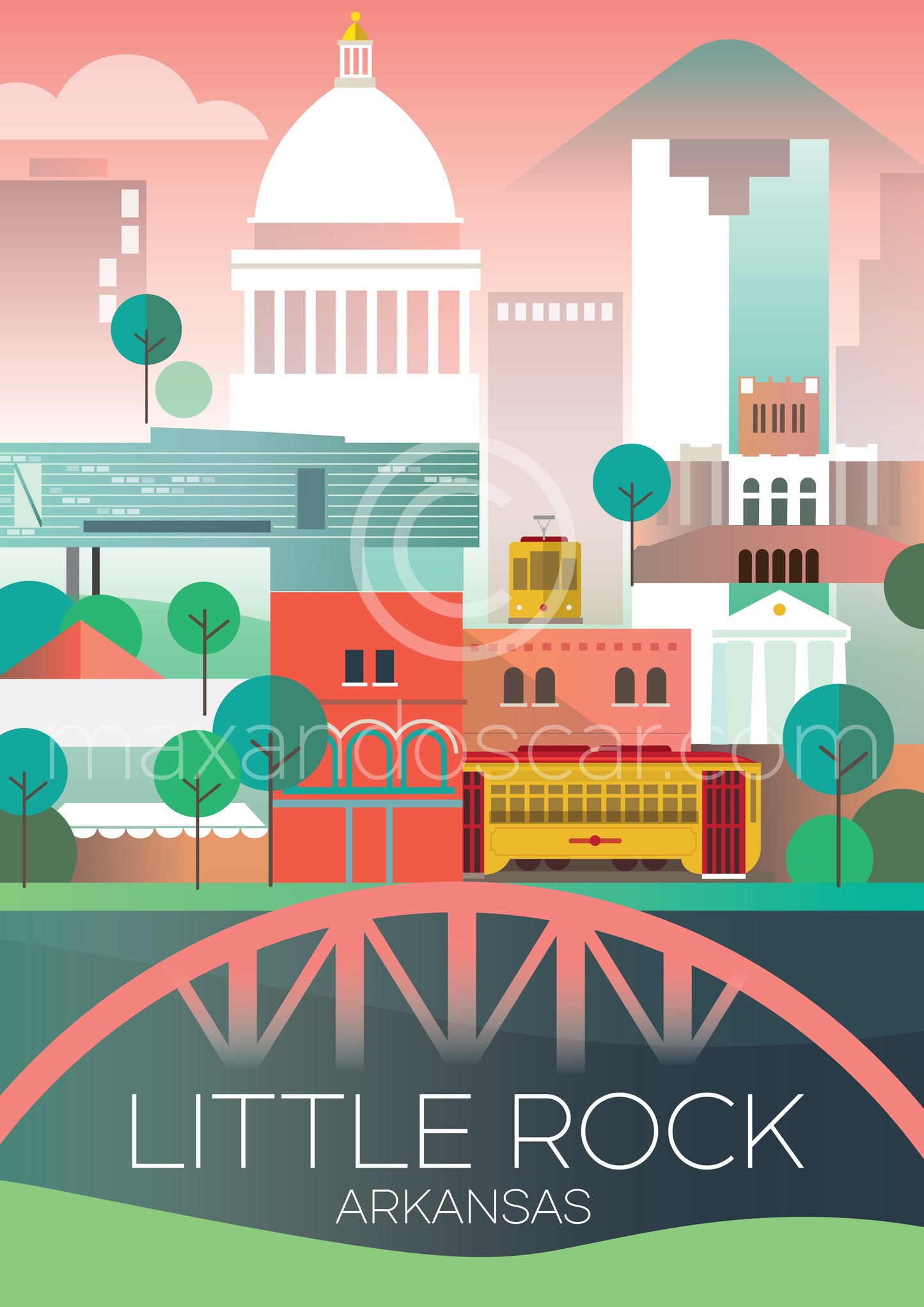 LITTLE ROCK, ARKANSAS PRINT