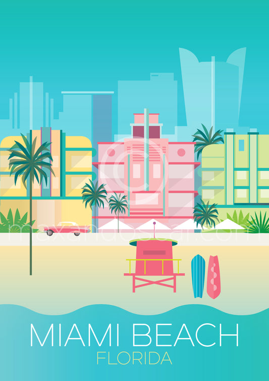 MIAMI BEACH PRINT