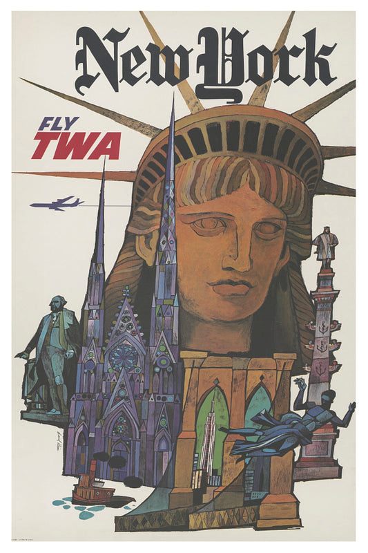 NEW YORK CITY TWA POSTAL CARD