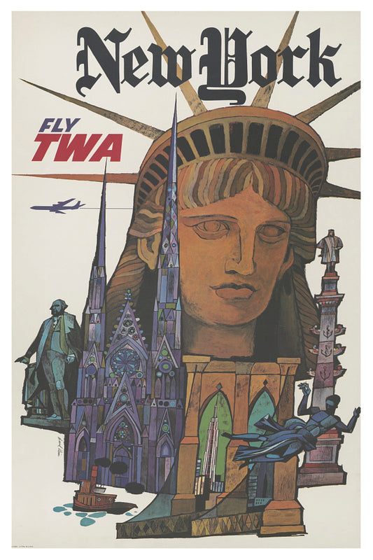 NEW YORK CITY TWA POSTKARTE