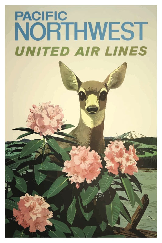 PACIFIC NORTHWEST UNITED AIR LINES POSTAL CARD