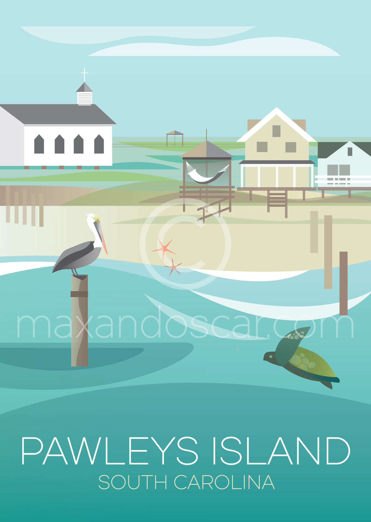 PAWLEYS ISLAND POSTCARD