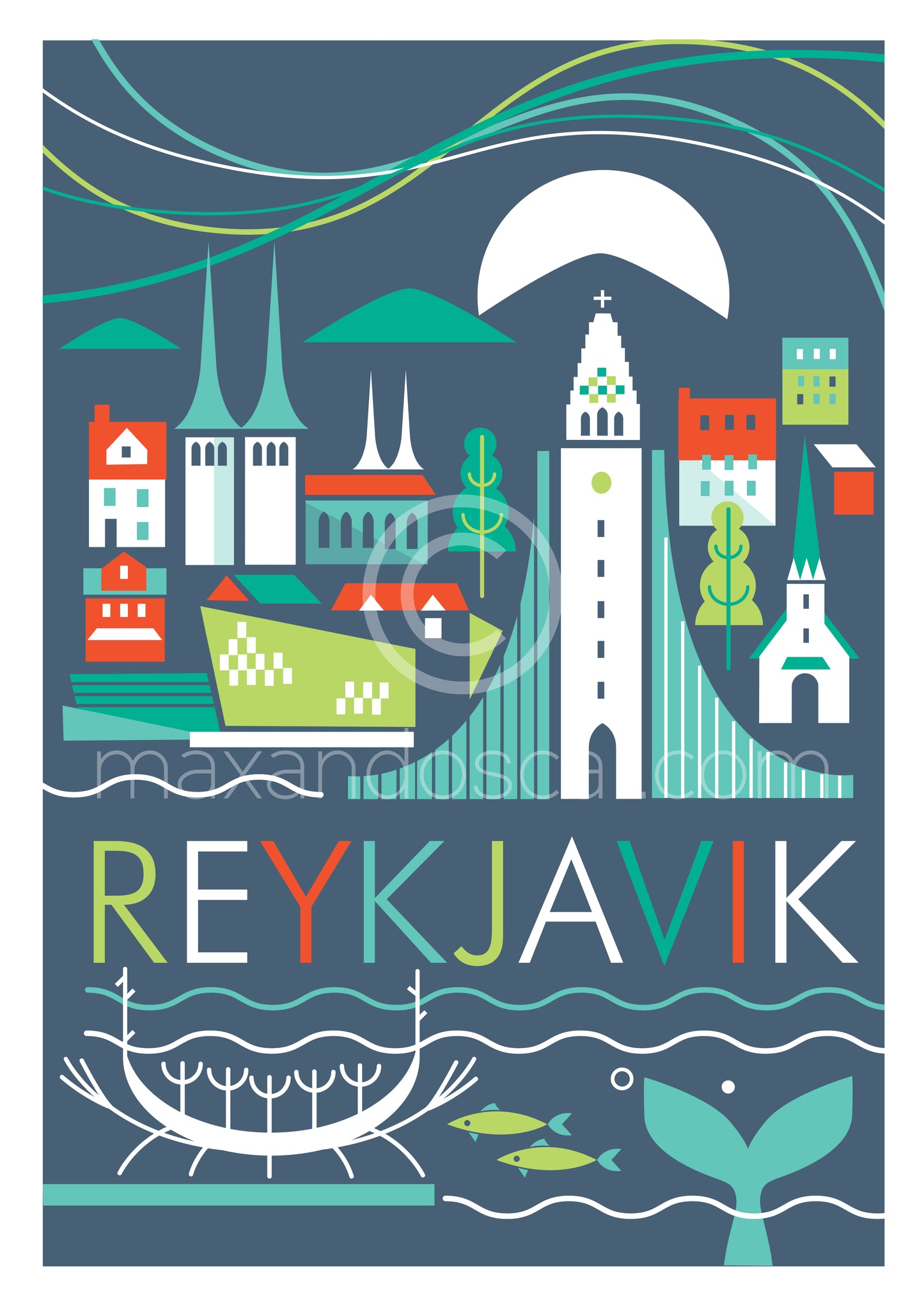 REYKJAVIK SCANDI POSTCARD