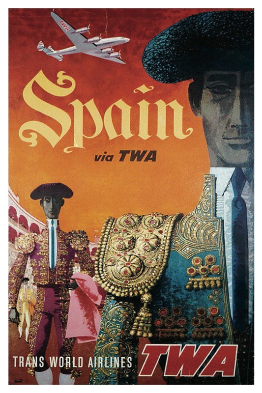 SPAIN TWA POSTAL CARD