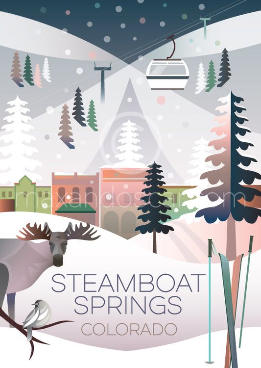 STEAMBOAT SPRINGS (WINTER) PRINT