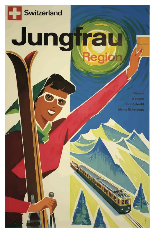 JUNGFRAU SCHWEIZ POSTKARTE