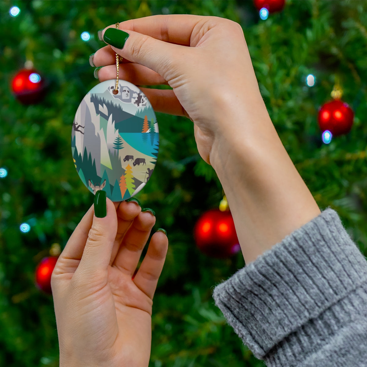 The Black Hills Ceramic Ornament