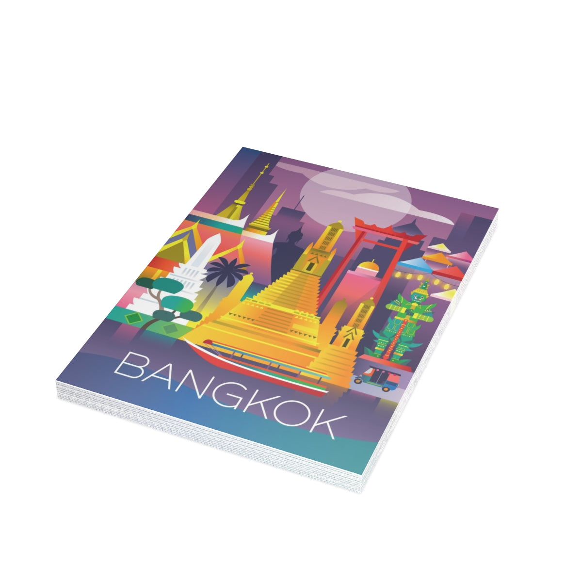 Bangkok Folded Matte Notecards + Envelopes (10pcs)