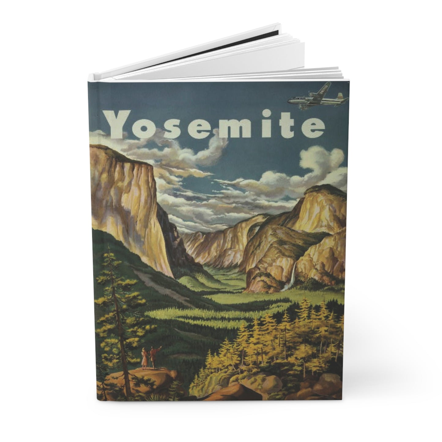 Yosemite National Park Vintage United Airlines Hardcover Journal