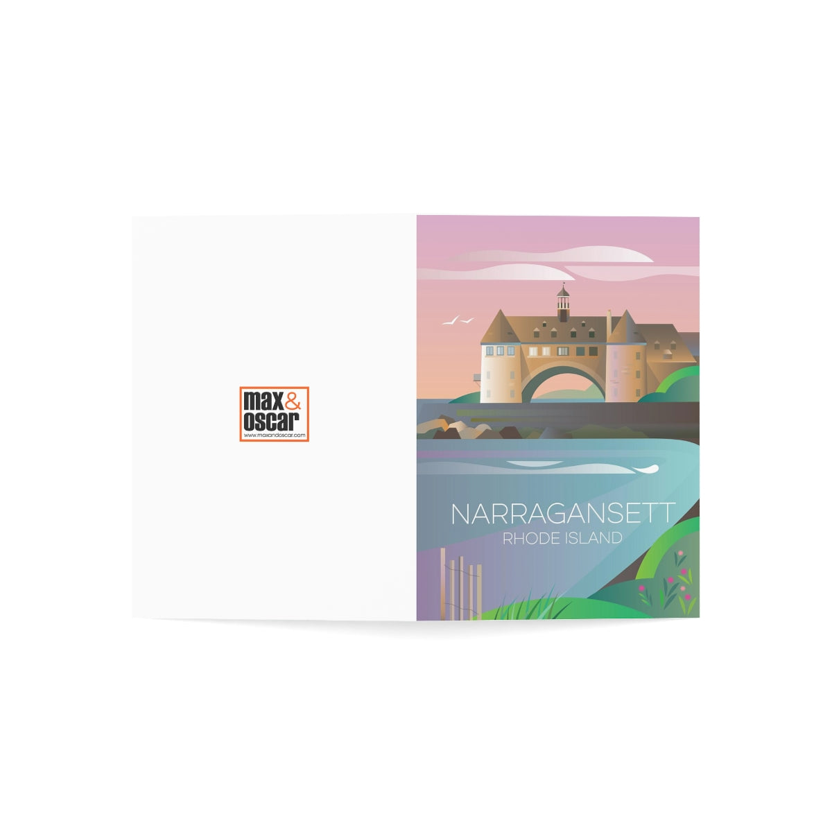 Narragansett Folded Matte Notecards + Envelopes (10pcs)