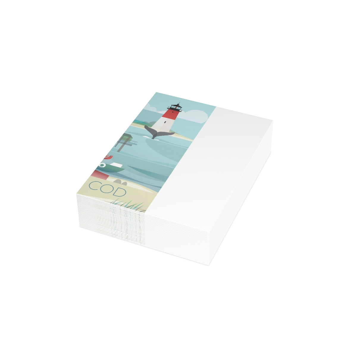 Cape Cod gefaltete matte Notizkarten + Umschläge (10 Stück) 