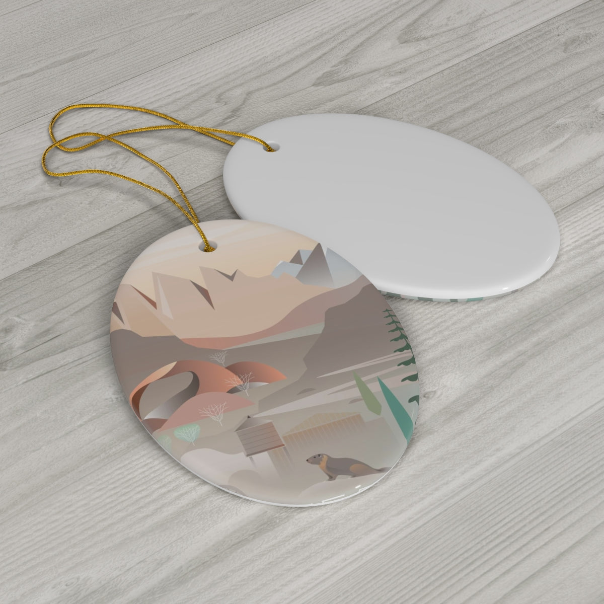 Lone Pine Ceramic Ornament