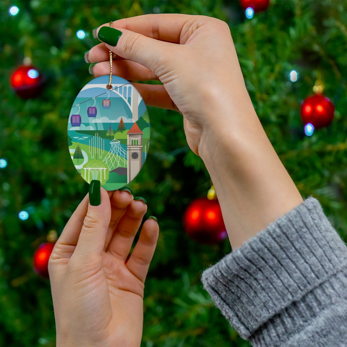 Spokane Ceramic Ornament