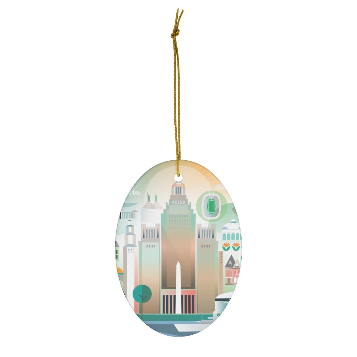 Buffalo Ceramic Ornament