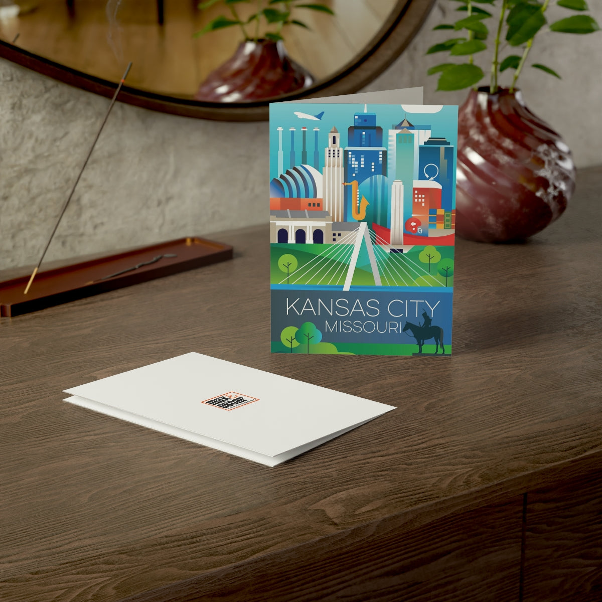 Kansas City Folded Matte Notecards + Envelopes (10pcs)