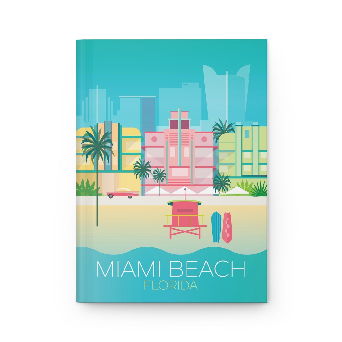 Miami Beach Hardcover Journal