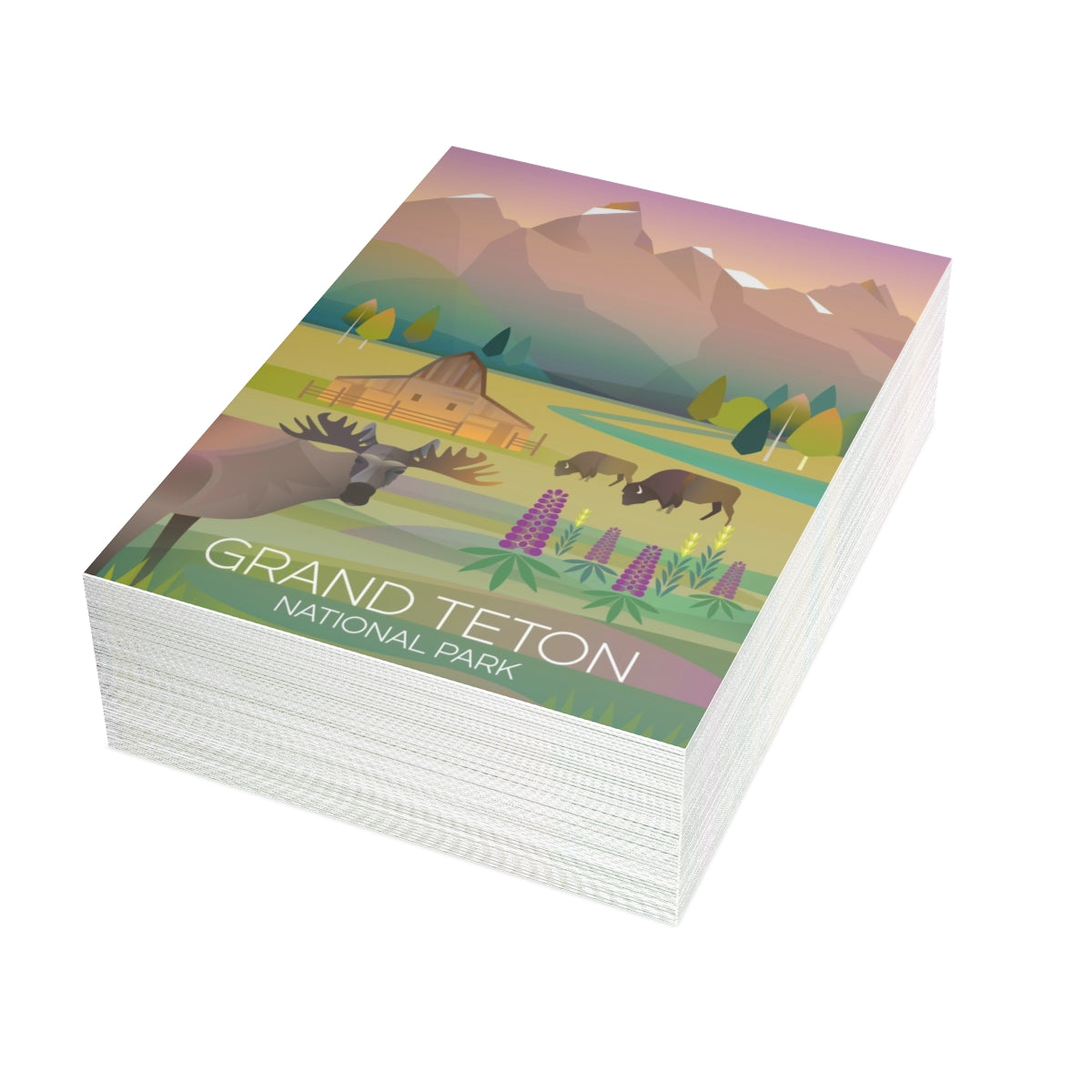 Grand Teton National Park Folded Matte Notecards + Envelopes (10pcs)