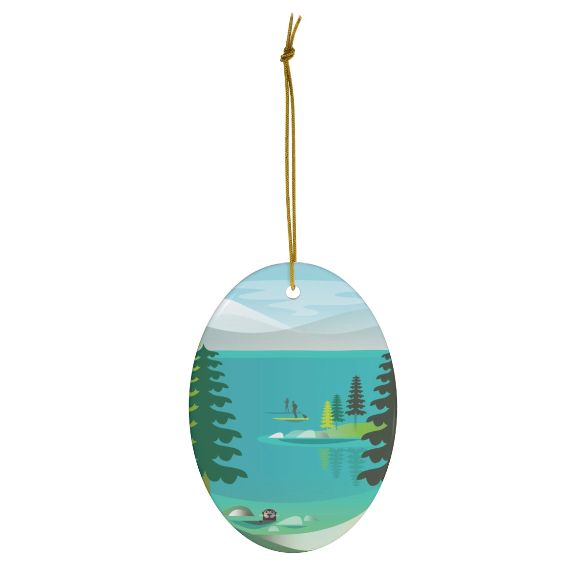 Lake Tahoe Ceramic Ornament