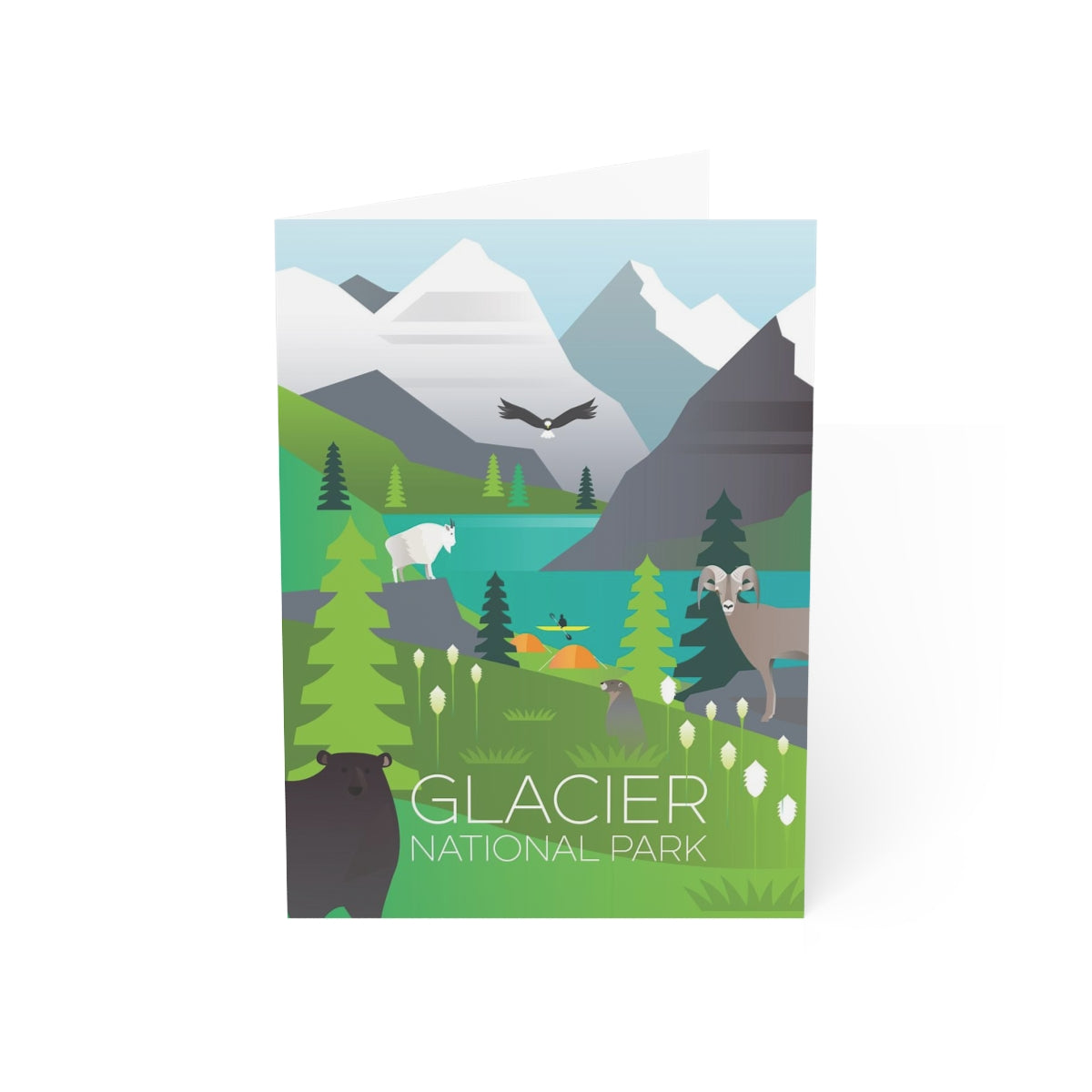 Glacier National Park Folded Matte Notecards + Envelopes (10pcs)
