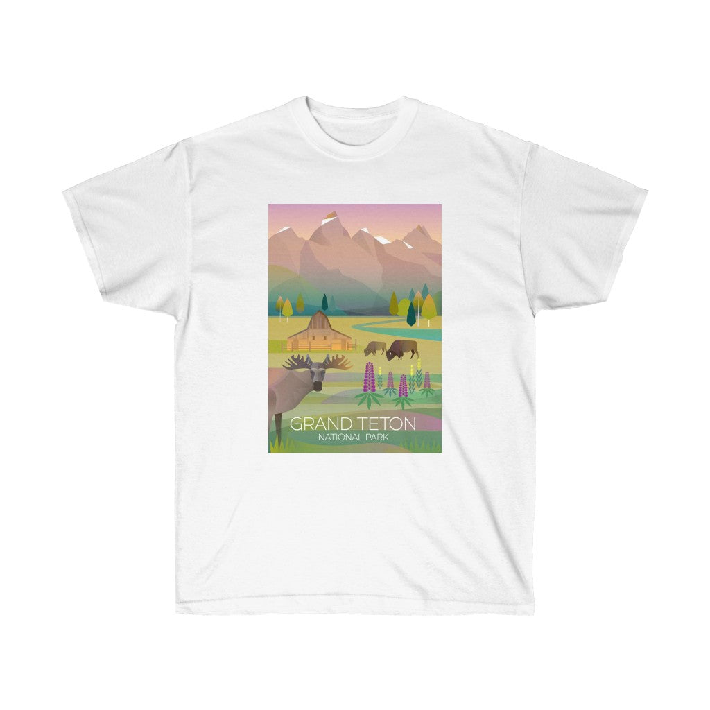 GRAND TETON NATIONAL PARK Unisex-T-Shirt aus ultra-Baumwolle