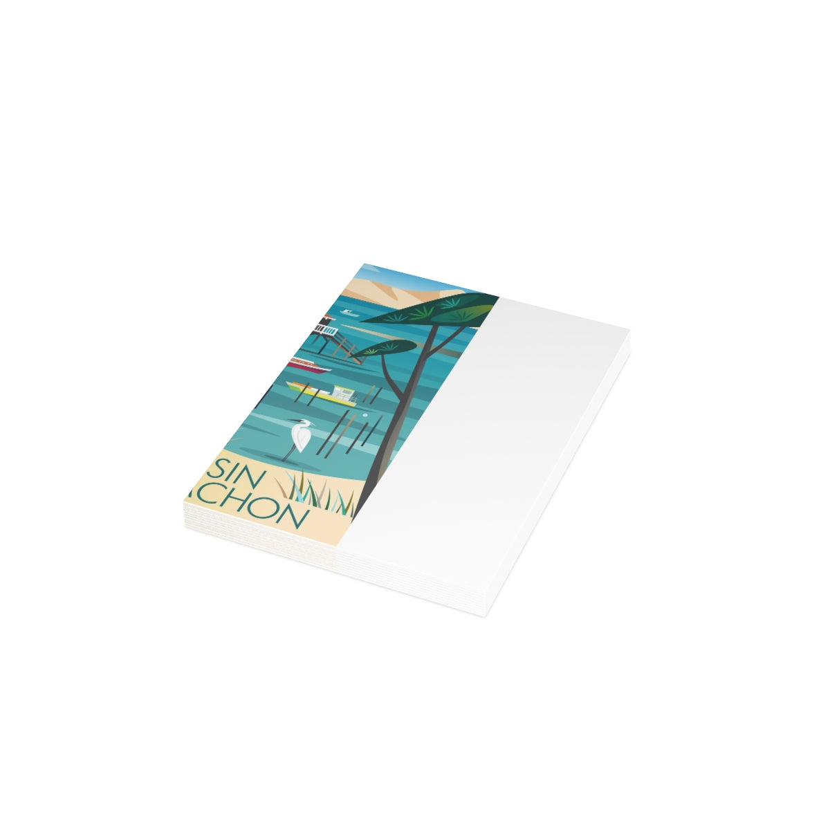 Bassin d'Arcachon gefaltete matte Notizkarten + Umschläge (10 Stück) 