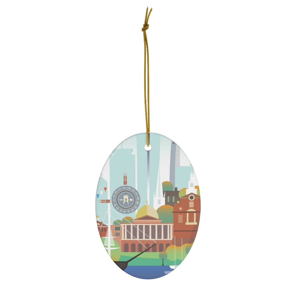 Boston Ceramic Ornament