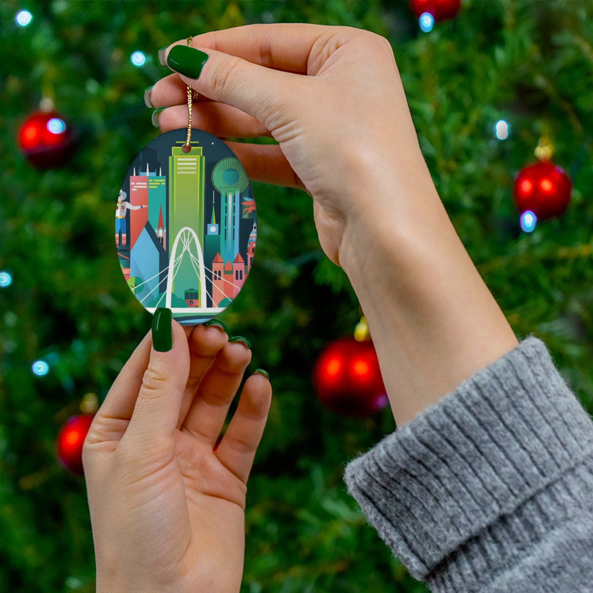 Dallas Ceramic Ornament