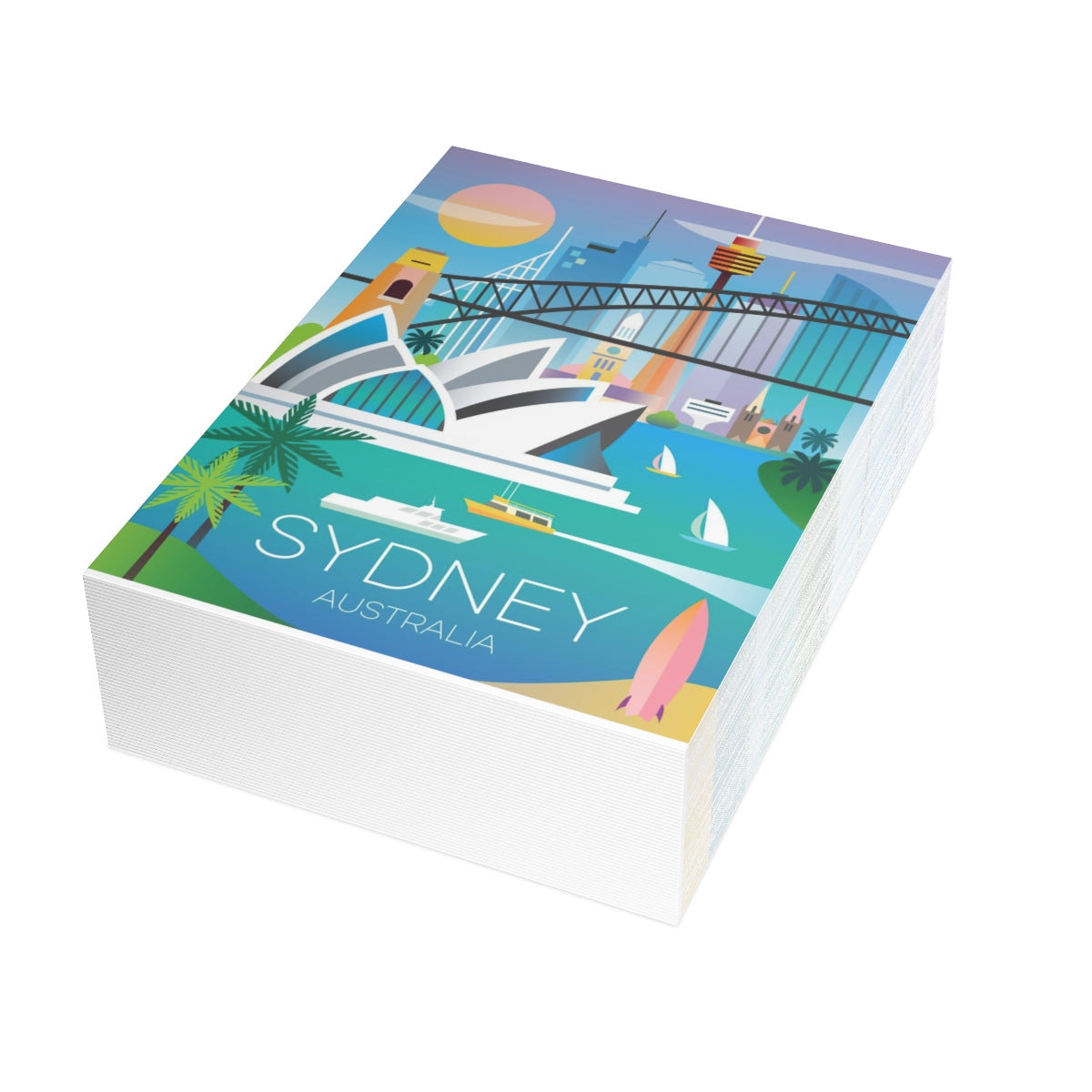 Sydney Folded Matte Notecards + Envelopes (10pcs)