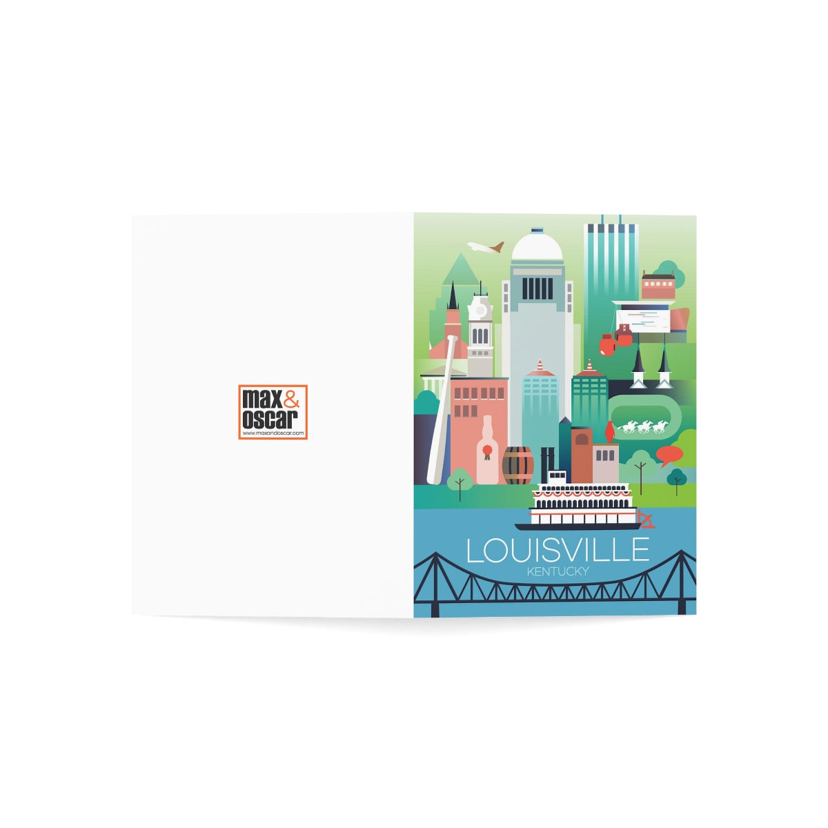 Louisville Folded Matte Notecards + Envelopes (10pcs)